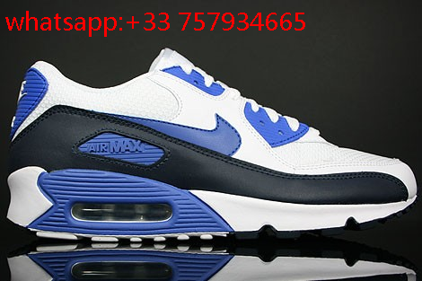 air max 90 blanche bleu
